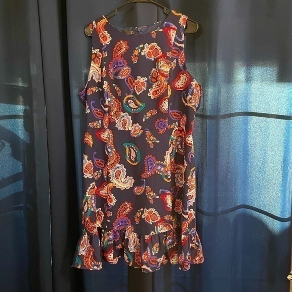 Metaphor blue paisley dress